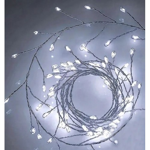 Girlanda gałązka drucik zimny biały łańcuch świetlny 1000 LED 25 M