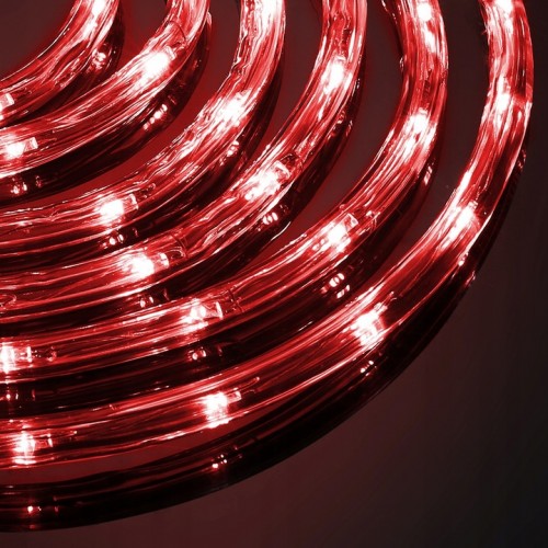 Wąż świetlny LED zewnętrzny czerwony   10M IP44