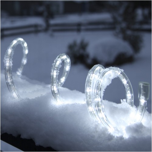 Wąż świetlny LED zewnętrzny 10 m zimny biały