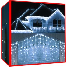 Sople kurtyna świetlna 300 LED zimny biały
