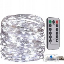 Lamki choinkowe drucik LED 300 LED USB zimny biały