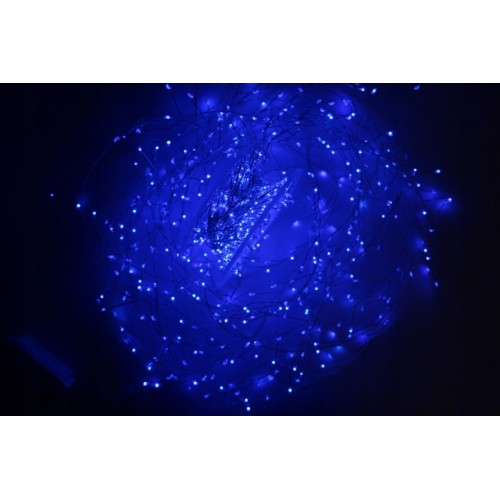 Girlanda gałązka drucik niebieski  1000 LED 25 M