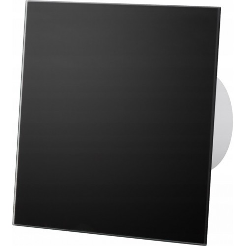 Panel szklany czarny mat do wentylatora łazienkowy 180x180