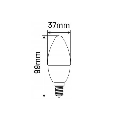 Żarówka led świeczka e14 4w ciepła 3000k