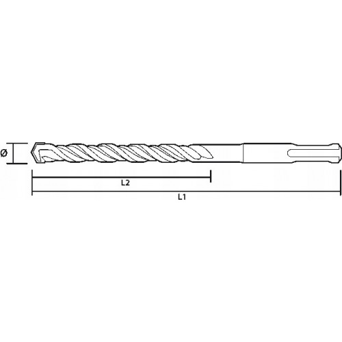 Wiertło do betonu sds plus 12x260 mm 57H442 Graphite