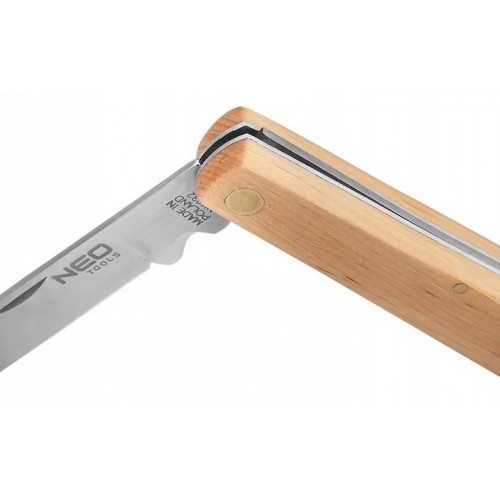 Nóż monterski składany drewniana rączka Neo Tools