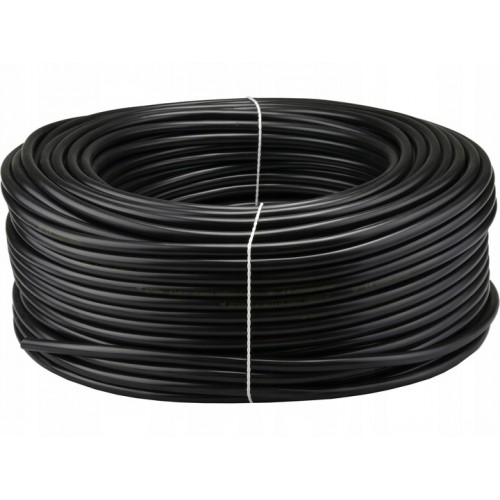 Przewód kabel OW 2x0,75 mm2 H05RR-F gumowy przedłużacz czarny 1m