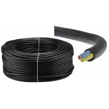 Kabel przewód gumowy w gumie linka OW 3x1,5 mm2 H05RR-F czarny