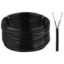 Przewód kabel OMYp 2x1 mieszkaniowy linka elektryczny płaski czarny
