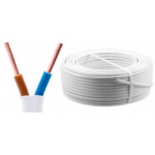 Przewód kabel elektryczny instalacyjny płaski YDYp 2x1 mm 450/750V biały