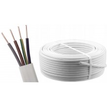 Kabel przewód instalacyjny płaski YDYp 4x1 elektryczny prądowy biały