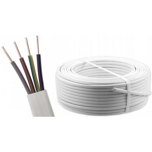 Kabel przewód YDYp 4x1 450/750V płaski 1m