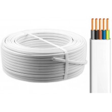 Przewód kabel instalacyjny płaski YDYp 5x1,5 elektryczny prądowy biały