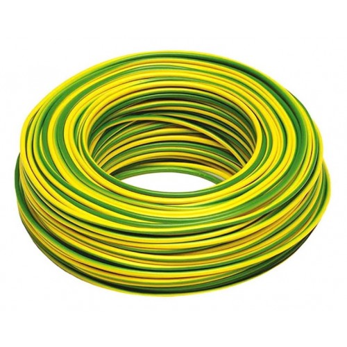 Przewód DY 1x2,5 mm2 H07V-U 450/750v żółto-zielony 1 mb