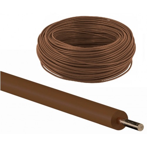 Przewód kabel DY 2,5 H07V-U instalacyjny miedziany drut brąz brązowy