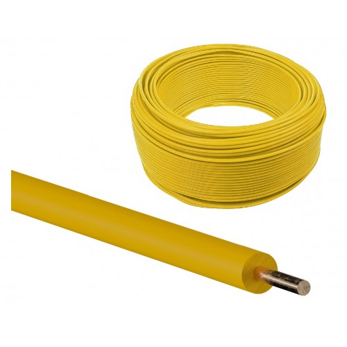 Przewód kabel DY 1,5 H07V-U instalacyjny miedziany drut żółty