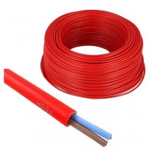 Przewód kabel ognioodporny HDGs 2x1,5 PPOŻ silikonowy drut czerwony