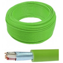 Kabel przewód BUS EIB 2x2x0,8 instalacyjny okrągły do transmisji zielony