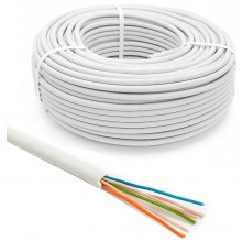 Przewód kabel telekomunikacyjny domofonowy YTKSY 3x2x0,5 telefoniczny drut okrągły biały