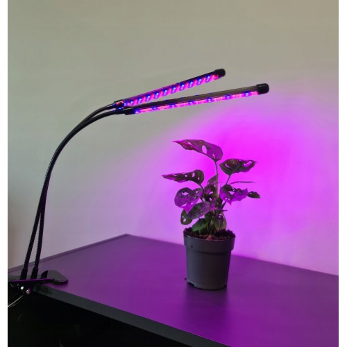 Lampa do wzrostu roślin wodoodporna 2 panele  timer pilot grow