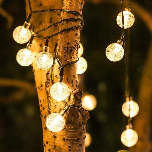 Girlanda ogrodowa solarna świecące kulki łańcuch świetlny lampa 30led