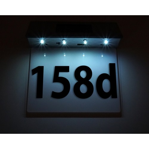Numer domu budynku lampa solarna na dom numer domu podświetlany led ip44