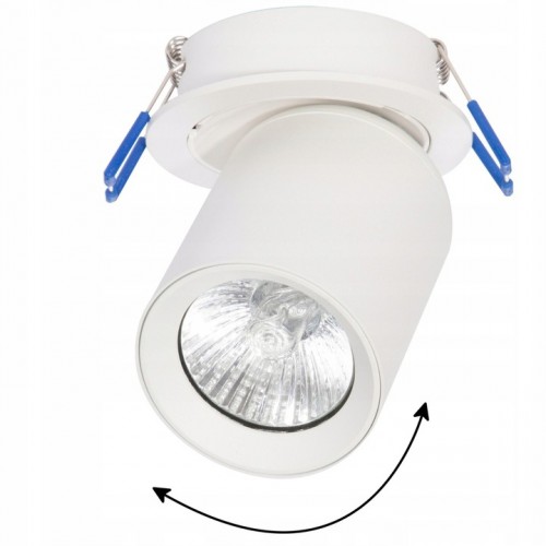Lampa sufitowa podtynkowa Spot oprawa halogenowa gu10 LED ruchomy obracany biała