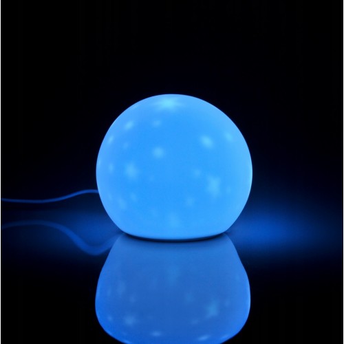 Lampka nocna stołowa kula akumulatorowa księżyc biała led USB