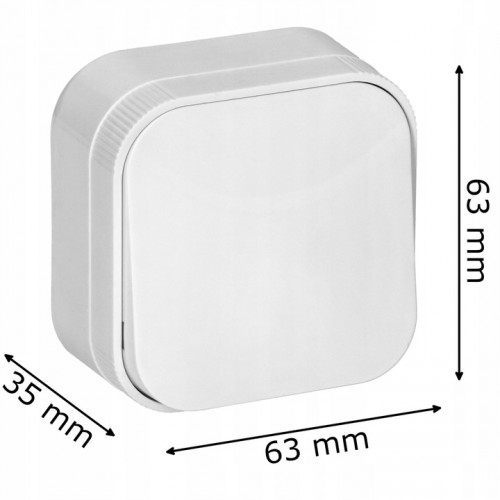 Wyłącznik jednobiegunowy natynkowy ip20 biały OR-OE-7200/W Orno