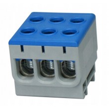 Blok rozdzielczy złączka ZK3x50 (2,5-50) niebieska TH35 gwint