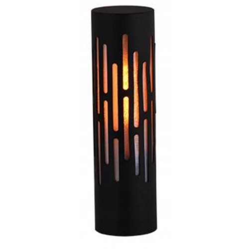 Lampka lampa biurkowa stołowa led dekoracyjna efekt ognia płomieni USB czarna