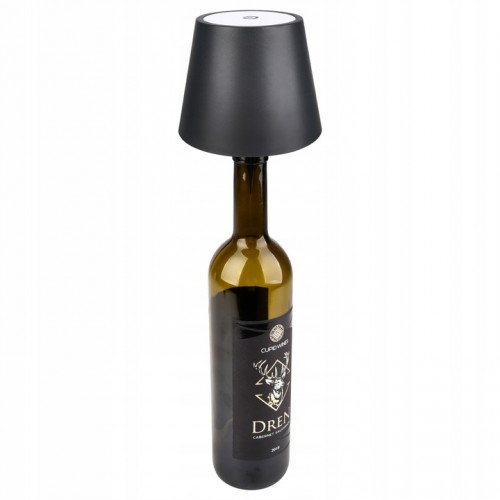 Lampa led z korkiem do butelki do wina biurkowa stołowa cct USB 3w czarna