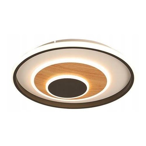 Lampa sufitowa żyrandol plafon okrągły z imitacją drewna oprawa 29W nowoczesna