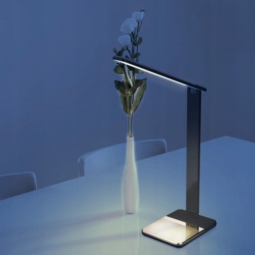 Lampka biurkowa na biurko nocna szkolna stołowa do czytania led 12w czarna złota