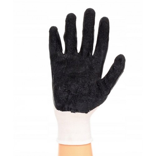 Rękawiczki wampirki rękawice robocze RSW biało czarne