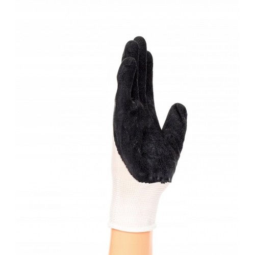 Rękawiczki wampirki rękawice robocze RSW biało czarne