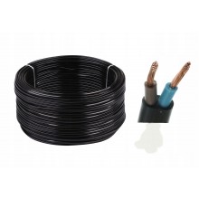 Przewód kabel OMY 2x0,5 mm2 H03VV-F 300V czarny elektryczny linka