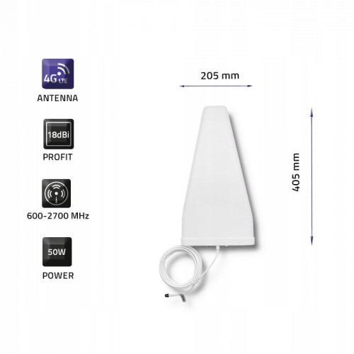 Qoltec Antena 4G LTE 18 dBi Zewnętrzna