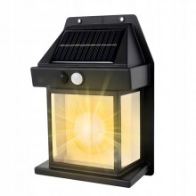 Lampa Solarna LED Latarnia Kinkiet Ścienny z Czujnikiem Ruchu Zmierzchu