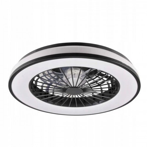 Plafon Lampa LED z Wentylatorem Wiatrak Sufitowy z Pilotem 48W czarny