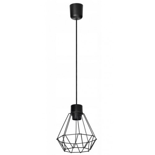 LAMPA SUFITOWA WISZĄCA INDUSTRIALNA CUBO E27 60W CZARNA