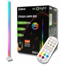 LAMPA STOJĄCA PODŁOGOWA MUZYCZNA RGB TUYA PILOT 12 TRYBÓW BIAŁA