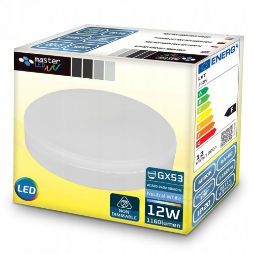 Żarówka LED neutralna GX53 SMD 1160lm 12W 230V