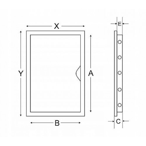 Drzwiczki Rewizyjne Plastikowe airRoxy 15 x 20 cm ABS