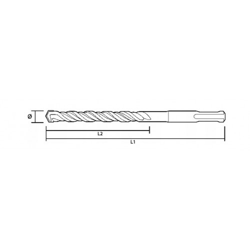 WIERTŁO DO BETONU SDS PLUS 8X110MM S4 QUATRO GRAPHITE 57H414