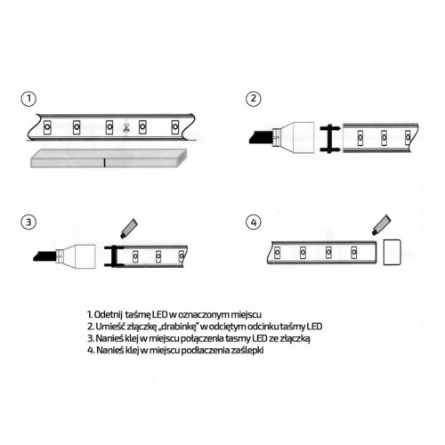 TAŚMA LED 230V 2835 1m IP68 NEON Biały Neutralny 671260