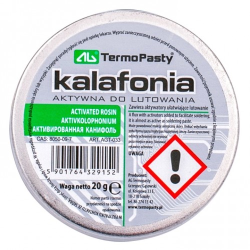 KALAFONIA AKTYWNA DO LUTOWANIA 20g AG DOBRY TOPNIK AG TermoPasty FV 060603