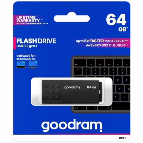 Pendrive GOODRAM UME3 64 GB USB 3.0 czarny