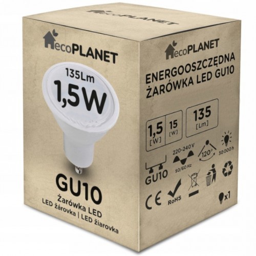 Żarówka LED GU10 1,5W 135lm CIEPŁA 3000K