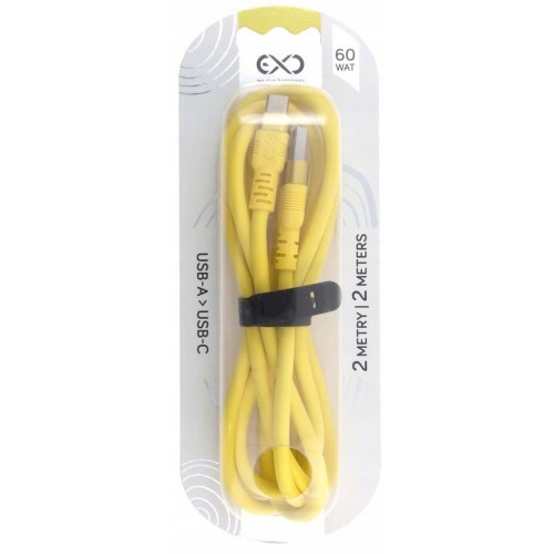 Kabel eXc USB-A USB-C WHIPPY Pro, 2 m. 60W, pastelowy, eXc